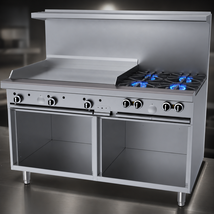 Product image #3 for Garland G Starfire Pro 60-Inch Gas Restaurant Range with 4 Open Burners and 36-Inch Griddle