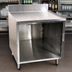 Thumbnail image #3 for CHOICE by Glastender 36-Inch Open Front Underbar Drainboard Cabinet, 19-Inch Deep, Doorless