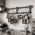Thumbnail image #3 for Eagle Group Commercial Wall-Mount Aluminum Double-Bar Pot Rack with 22 Hooks, 132-Inch Wide