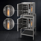 Thumbnail image #3 for Cleveland Range Steamcraft (2) 21CET8 Double-Compartment Electric Convection Steamer with Stand, Digital Timed/Manual Controls, Stainless Steel