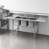Thumbnail image #3 for Eagle Group 314 Series Three-Compartment Stainless Steel Sink, 83-1/2 Inch Wide, 24 x 24 x 13-1/2 Inch Bowls