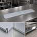 Thumbnail image #3 for 91 Inch Wide 18 Gauge Stainless Steel Undershelf for Commercial Work Tables