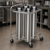 Thumbnail image #3 for Dinex DXP4ATG6 Mobile Unheated Open Frame Round Plate Dispenser with 4 Self-Elevating Tubes