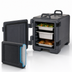 Thumbnail image #4 for Cambro Stackable Insulated Combo Carrier for Half-Size Sheet Pans, Trays, and Food Pans, Charcoal Gray