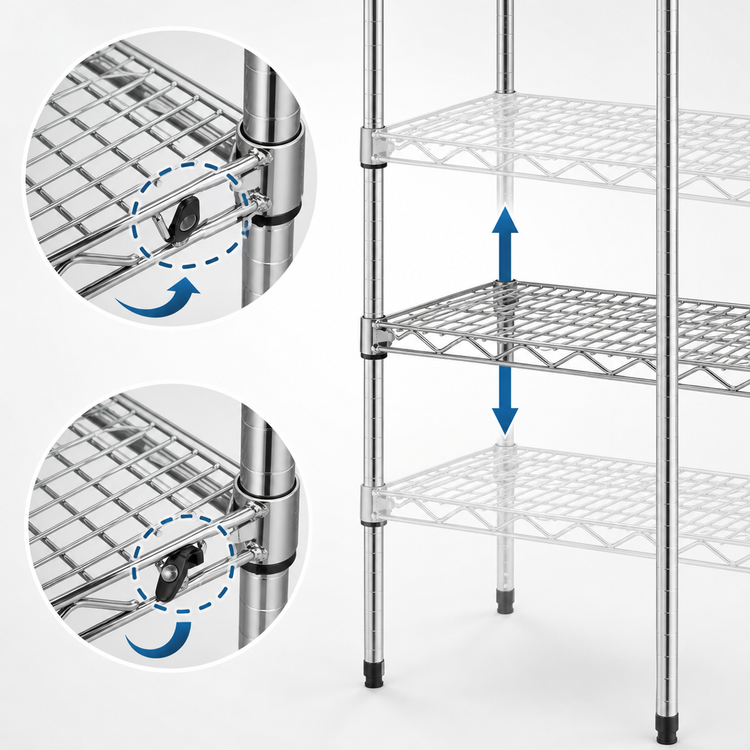 Product image #3 for Metro Super Adjustable Super Erecta 24" x 24" Wire Shelf, Stainless Steel Finish