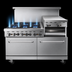 Thumbnail image #3 for CookRite 60-Inch Natural Gas Commercial Range with 6 Open Burners, 24-Inch Griddle/Broiler, and 2 Standard Ovens