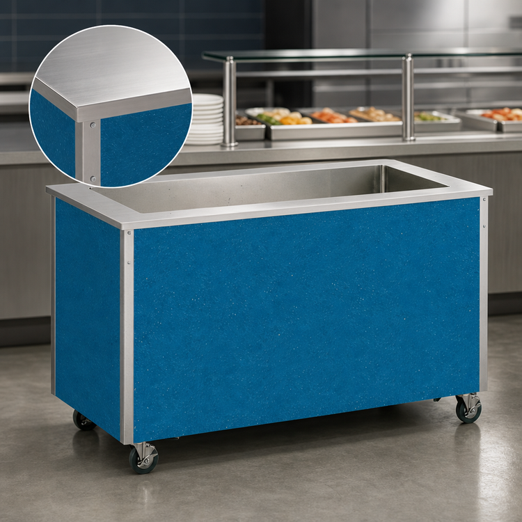 Product image #4 for 4-Series Signature Server Refrigerated Cold Station with Stainless Steel Countertop, 60 x 28 Inch, 34-Inch High, 4-Pan, Enclosed Base