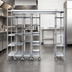 Thumbnail image #3 for Metro TOP-TRACK Super Erecta and Super Adjustable 18-Inch Wide Track Shelving Stationary Intermediate Unit Kit with 86-Inch Chrome Posts