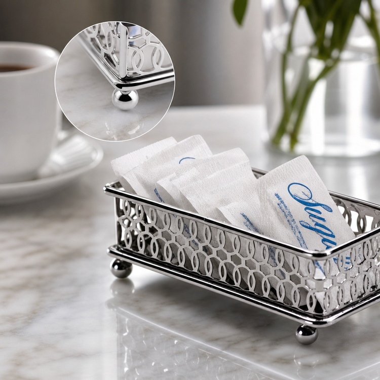 Product image #3 for Vollrath Dripcut® 5-Inch Chrome-Plated Metal Sugar Caddy