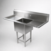 Thumbnail image #3 for John Boos Pro-Bowl 1-Compartment Stainless Steel Sink with Left & Right Drainboards, 93-1/4 Inch Wide
