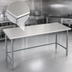 Thumbnail image #3 for Spec-Master 108-Inch x 36-Inch 14-Gauge 304 Stainless Steel Flat Top Work Table with Galvanized Tubular Base
