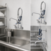 Thumbnail image #4 for T&S Brass SMPK-8WLV-08 Mini Pre-Rinse Wall Mount Mixing Faucet with Add-On Faucet