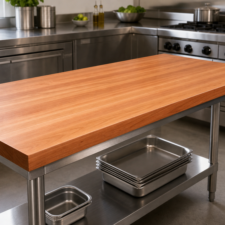 Product image #3 for Boos Block American Cherry Edge Grain Kitchen Countertop, 84 x 38 x 2-1/4 Inch, Varnique Finish