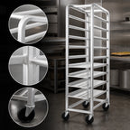 Thumbnail image #4 for Channel Manufacturing 519AP All-Welded Aluminum End-Load Platter Rack, 10-Platter, 12.5-Inch, 6-Inch Spacing, 5-Inch Casters