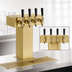 Thumbnail image #3 for Perlick 4-Faucet Tee Tower Draft Beer Dispensing Kit, Tarnish-Free Brass