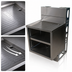 Thumbnail image #4 for BK Resources 48-Inch Underbar Glass Rack Cabinet with Drainboard Top, Open Front Base, Adjustable Shelf, and 3-Inch Backsplash