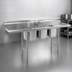 Thumbnail image #3 for Eagle Group 314 Series Three-Compartment Floor Model 304 Stainless Steel Sink with 9-1/2