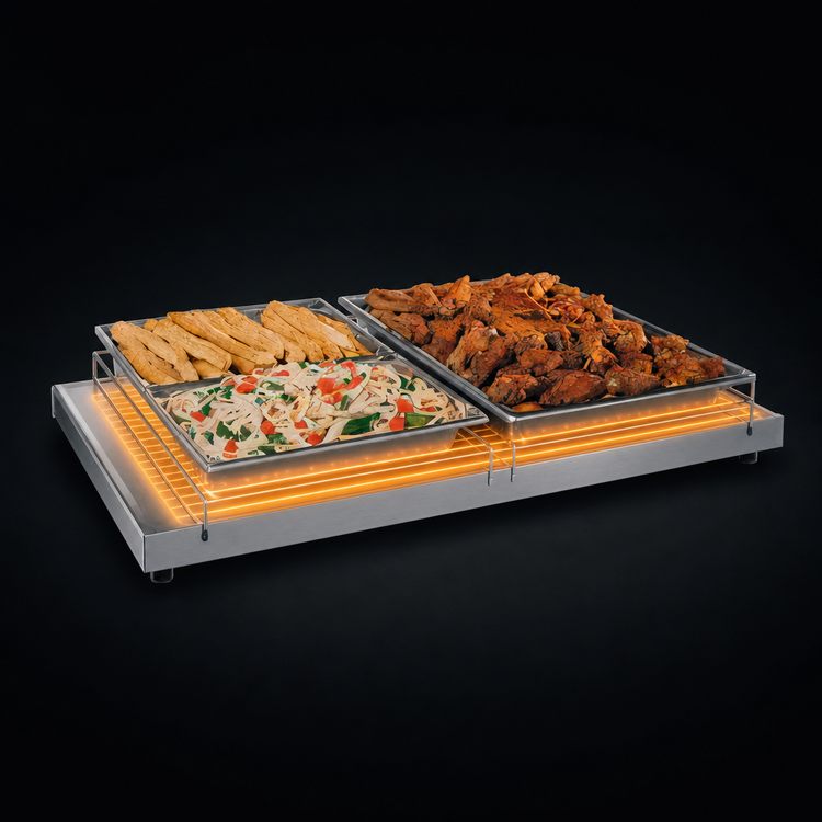Product image #3 for Hatco Glo-Ray 54-Inch Freestanding Heated Shelf, 9.75-Inch Deep, Stainless Steel Top
