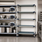 Thumbnail image #3 for Metro MetroMax 4 5AX527G4 Add-On All-Polymer Shelving Unit, 5 Shelves, 30 x 24 x 74 Inches, Blue