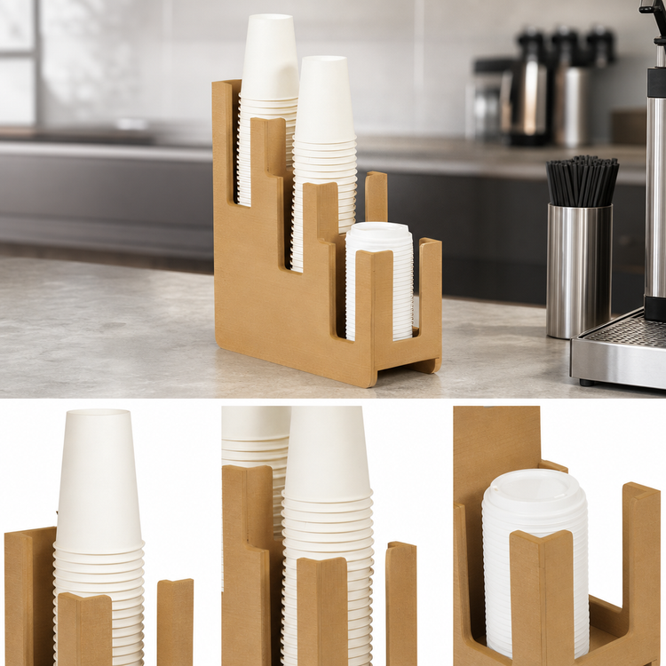 Product image #4 for Cal-Mil Renew 3-Step Cup and Lid Holder