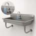 Thumbnail image #3 for Advance Tabco Wall Mounted 40-Inch Stainless Steel Service Sink with Electronic Faucet