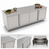 Thumbnail image #3 for John Boos 108-Inch x 24-Inch Stainless Steel Cabinet Base Work Table with 2 Sets of Hinged Doors