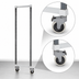 Thumbnail image #3 for Cambro Camshelving Elements XTRA Mobile Post Kit with Premium Swivel Casters, 18-1/2 Inch W x 71 Inch H, Speckled Gray