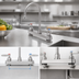 Thumbnail image #3 for EverSteel 8-Inch Centers Deck Mount Stainless Steel Workboard Mixing Faucet with 5-3/4-Inch Swivel Gooseneck