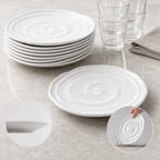 Thumbnail image #4 for Winco Ardesia WDM007-201 9-Inch White Triangular Melamine Plate