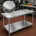 Thumbnail image #3 for Advance Tabco 84-Inch x 24-Inch 16-Gauge 304 Stainless Steel Work Table with Adjustable Undershelf