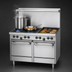 Thumbnail image #3 for US Range U-Series 48-Inch Gas Restaurant Range with 2 Open Burners, 36-Inch Griddle, and 2 Space-Saver Ovens