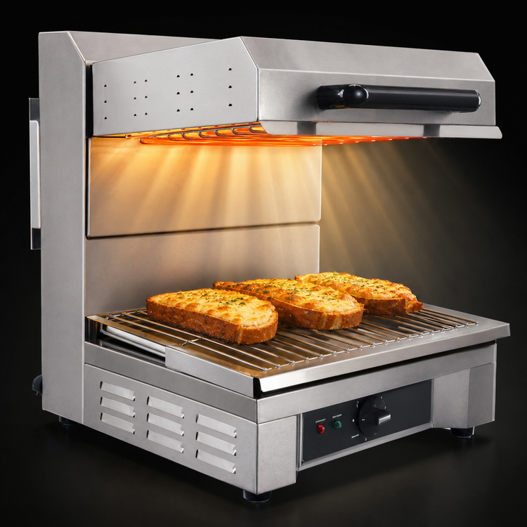 Product image #3 for Electric Countertop Salamander Broiler with Adjustable Quartz Top Heat, 18 Inch