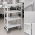 Thumbnail image #4 for Cambro Camshelving Premium High Density Mobile Starter Unit, 21 x 36 x 75-1/4-Inch, 4-Tier Solid Shelving, Speckled Gray