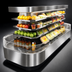 Thumbnail image #3 for Howard-McCray 42 Series 84-Inch Island Open-Air Merchandiser, Stainless Steel, LED Shelves