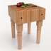 Thumbnail image #3 for John Boos Boos Block End-Grain Maple Butcher Block Work Table, 18 x 18 x 34-Inch, 10-Inch Thick Top