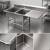 Thumbnail image #3 for John Boos Pro-Bowl 2-Compartment Freestanding Stainless Steel Sink with 20-Inch Right-Hand Drainboard
