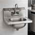 Thumbnail image #3 for Eagle Group Wall-Mount Hand Wash Sink with Standard Wrist Handle Faucet, 304 Stainless Steel, 13-1/2 x 9-3/4 x 6-3/4 in. Bowl