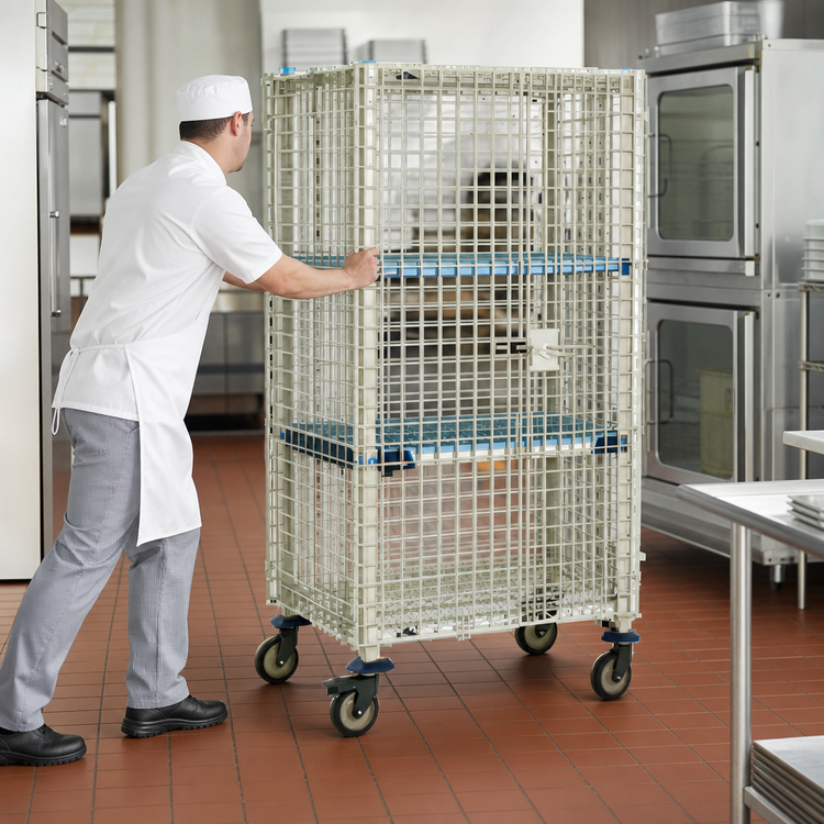Product image #3 for MetroMax Q Mobile Wire Security Cage, 52-3/4" W x 27-13/16" D x 67-13/16" H