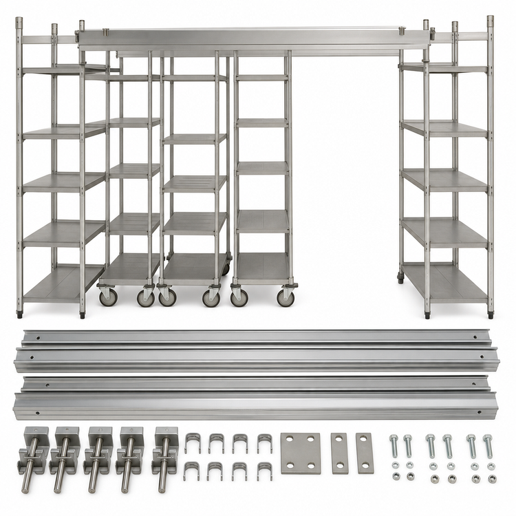 Product image #3 for Metro Top-Track 20 Ft. High-Density Storage Track Set