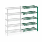 Thumbnail image #4 for Metro Super Erecta 5AN417K3 5-Shelf Add-On Wire Shelving Unit, 24"W x 21"D x 74"H, Green Epoxy Finish