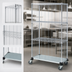 Thumbnail image #3 for Quantum 36 Inch x 18 Inch x 80 Inch Mobile Enclosure Wire Shelving Cart, 4-Shelf, Chrome Finish