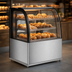 Thumbnail image #3 for Omcan 47 Inch Wide Floor Model Full-Service Curved Glass Heated Display Case, 16.2 Cu. Ft.