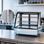 Thumbnail image #4 for Migali Industries Competitor Series® C-42CTC-28 27.6" Wide 4.2 Cu. Ft. Countertop Refrigerated Display Case, Curved Glass, Sliding Doors