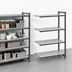 Thumbnail image #3 for Cambro Camshelving Basics Plus 4-Shelf Solid Add-On Polymer Shelving Unit, 21 x 48 x 84 Inches, Brushed Graphite