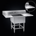 Thumbnail image #3 for Spec-Master 1-Compartment Stainless Steel Sink with Right Drainboard, 39-1/2 Inch W x 27 Inch D
