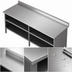 Thumbnail image #3 for John Boos Open-Front Enclosed Base Work Table, 108W x 30D, 16-Gauge 300-Series Stainless Steel Top, 5-Inch Backsplash