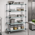 Thumbnail image #3 for Quantum 5-Shelf Solid Stainless Steel Shelving Starter Kit, 42W x 18D x 63H