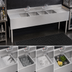 Thumbnail image #3 for Krowne Silver Series Four-Compartment Underbar Sink with Dual Drainboards, 72-Inch Wide