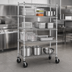 Thumbnail image #3 for Metro Super Erecta Brite Wire Stem Caster Cart, 48 x 24 x 69 Inches, 4 Shelves, 600 lb Capacity