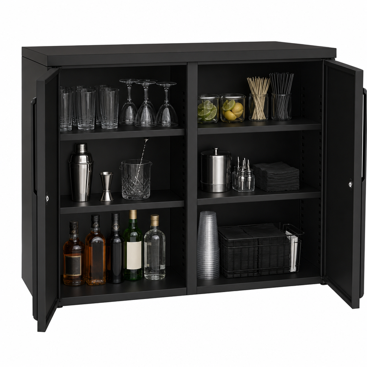 Product image #4 for Top Shelf DB48 Two-Section Back Bar Dry Storage Cabinet, 48 Inch, 2-Door, Non-Refrigerated